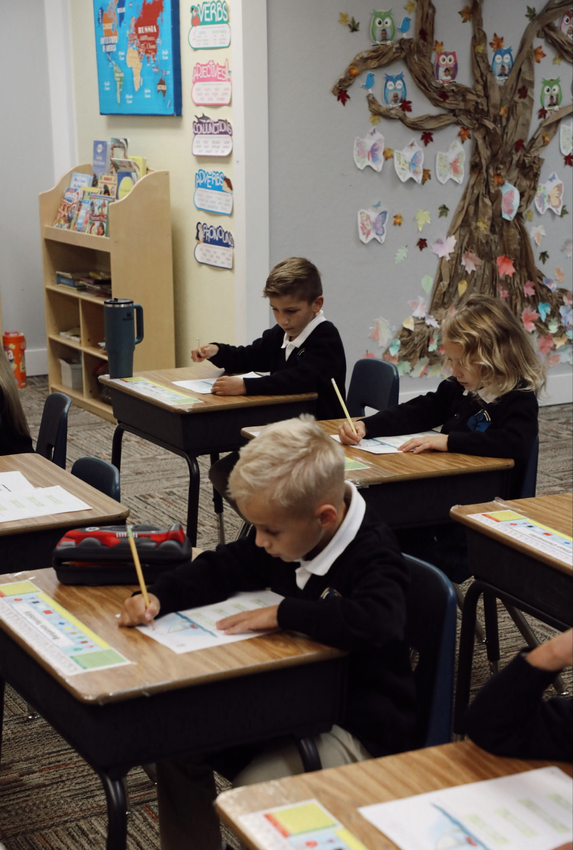 Students engaged in learning at Evergreen Christian