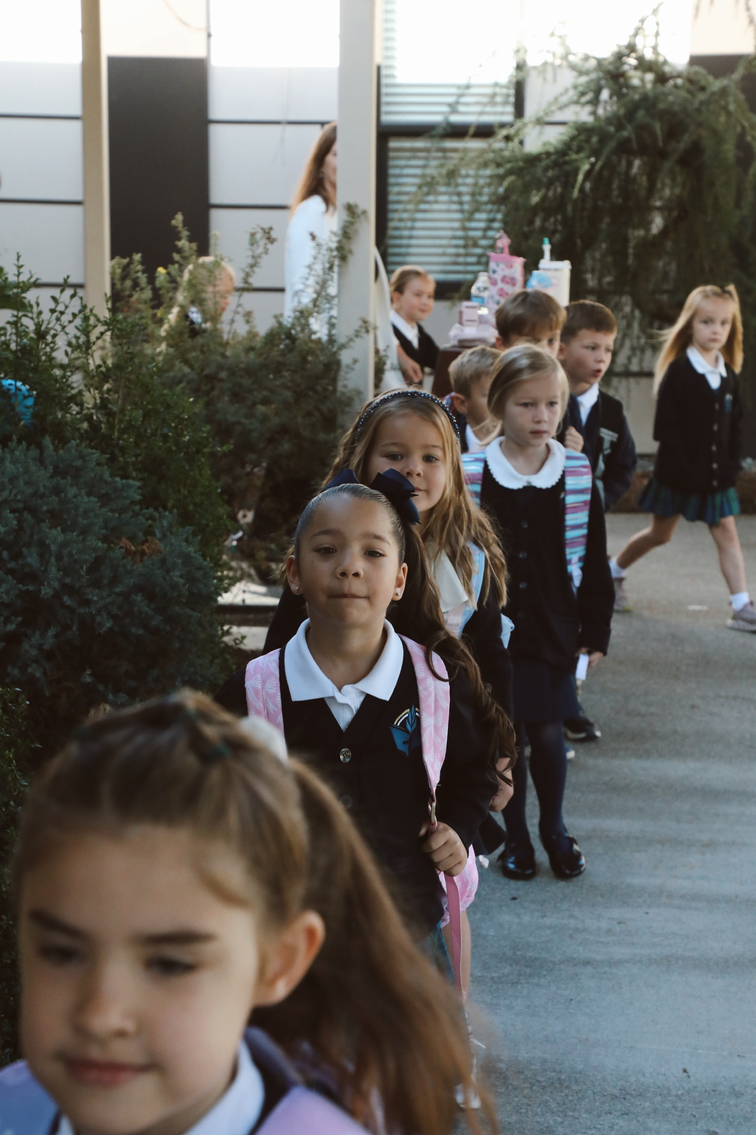 Students walking together at Evergreen Christian